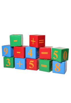 Мягкие модульные кубики Цифры